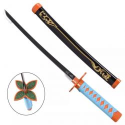 MINI KATANA DECO LAME ACIER MOTIF DEMON SLAYER ZS658-BLACK