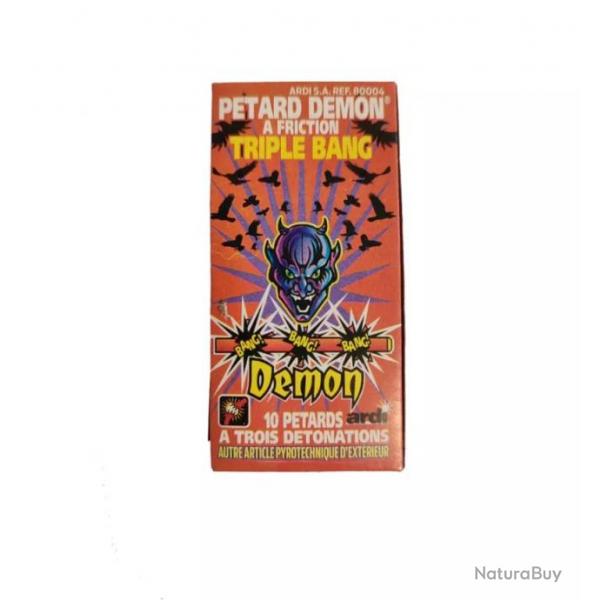 PETARD DEMON EFFAROUCHEUR TRIPLE BANG (PAQUET DE 10)