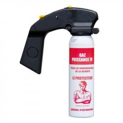 BOMBE GAZ CS PUISSANCE 70 LE PROTECTEUR 100ML AVEC POIGNEE