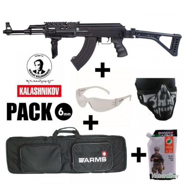 PACK REPLIQUE AEG KALASHNIKOV AK 47 Tactical 550BBs 1J