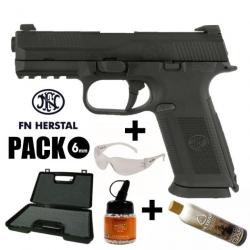 PACK PISTOLET FN HERSTAL FNS-9 GBB - Culasse mobile - 6 mm BB - Gaz 0.8J