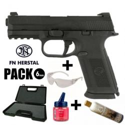 PACK PISTOLET FN HERSTAL FNS-9 GBB - Culasse mobile - 6 mm BB - Gaz 0.8J