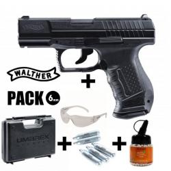 PACK PISTOLET WALTHER P99 DAO Noir - Blowback - 6 mm BB - CO² 2J