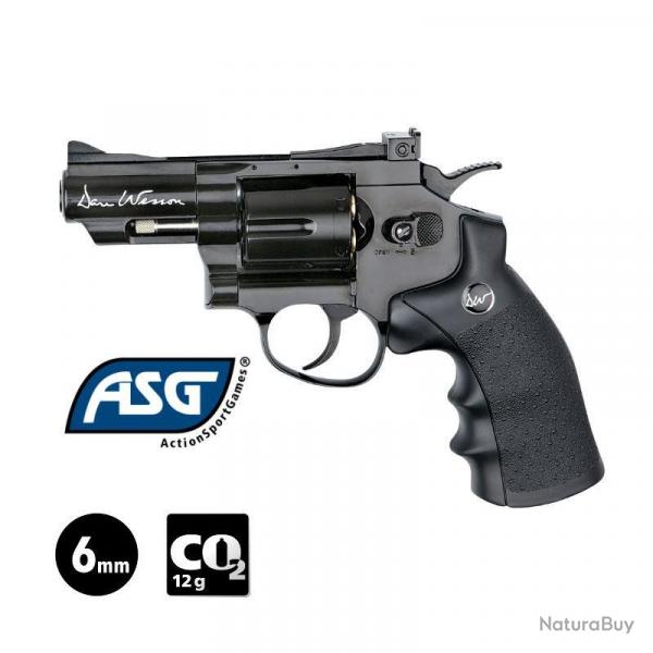 REVOLVER ASG DAN WESSON 2.5" Noir - Full Metal - 6 mm BB - CO 1.4J