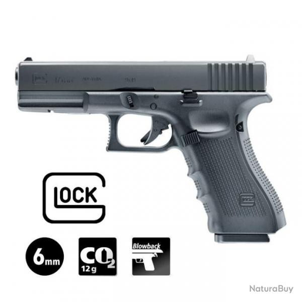 PISTOLET GLOCK 17 Gen4 Noir - 6 mm BB - CO 1.3J