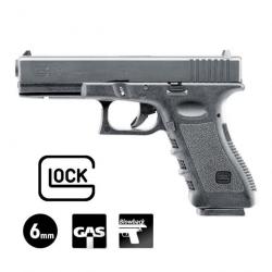 PISTOLET GLOCK 17 Noir - Culasse Acier Fraise CNC - 6 mm BB - Gaz 1J