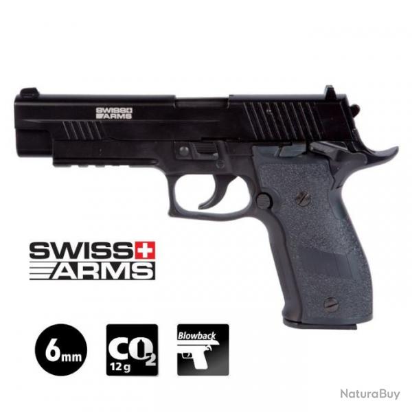 PISTOLET SWISS ARMS NAVY XXL Noir - 6 mm BB - CO 1J