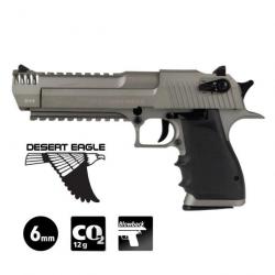 PISTOLET DESERT EAGLE L6 FULL AUTO Stainless silver - Blowback - 6 mm BB - CO²