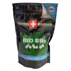 BILLES AIRSOFT BIO SWISS ARMS 0,30 g Blanches SACHET 1KG