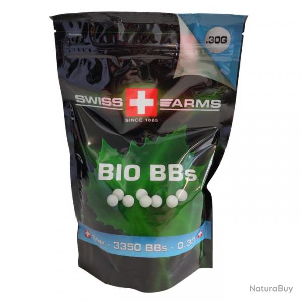 BILLES AIRSOFT BIO SWISS ARMS 0,30 g Blanches SACHET 1KG