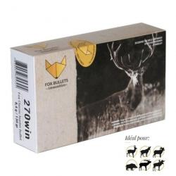 FOX BULLETS 270WIN 130gr CARTOUCHES SANS PLOMB FOX CLASSIC HUNTER (BOITE DE 20)