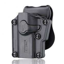 HOLSTER RIGIDE UNIVERSEL NOIR GAUCHER