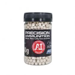 BILLES AIRSOFT ASG AI PRECISION 0,40 g Blanches POT DE 1000 BBs