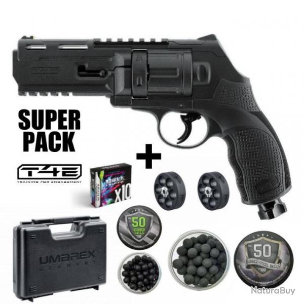 SUPER PACK REVOLVER DE DEFENSE T4E TR50 Gen2 (HDR50) - Cal .50 - 13 Joules