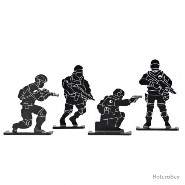 SET DE 4 CIBLES METALLIQUES SOLDATS