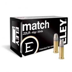 CARTOUCHES ELEY MATCH PISTOL - 22LR (BOITE DE 50)