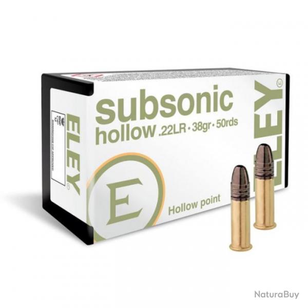 CARTOUCHES ELEY SUBSONIC HOLLOW - 22LR (BOITE DE 50)