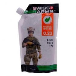 BILLES AIRSOFT BIO SWISS ARMS 0,23 g Blanches SACHET 1KG