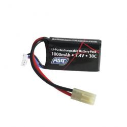 BATTERIE ASG LiPo 7.4V / 1000MAH 30C - CONNECTEUR Tamiya