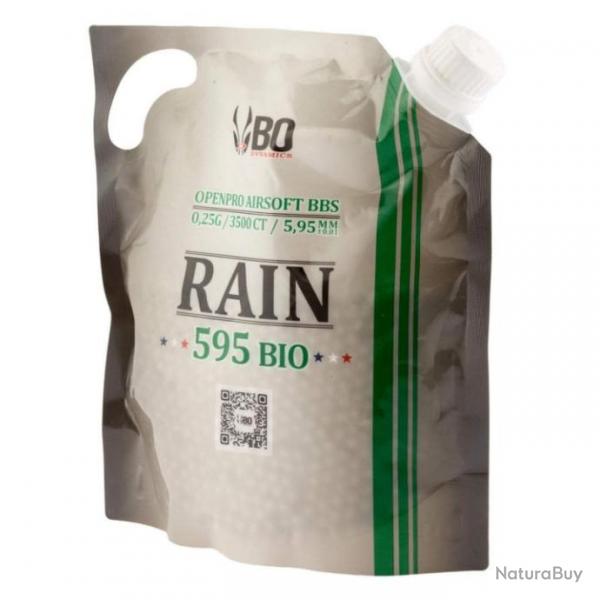 BILLES AIRSOFT BIO 6 MM RAIN BO 0.25 G - SACHET DE 3500BBs