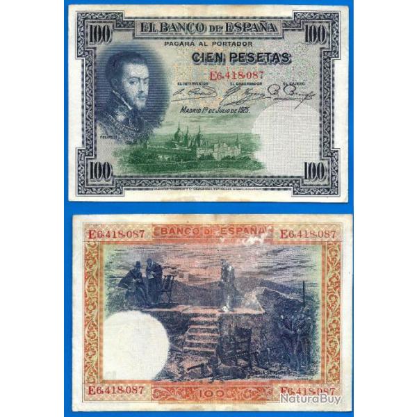 Espagne 100 Pesetas 1925 Felipe 2 Europe Billet Peseta Spain