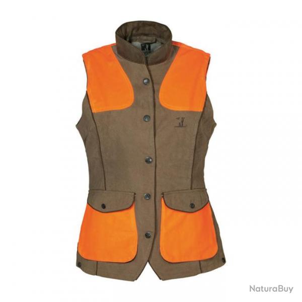 Gilet Femme Rambouillet... - Percussion XS Marron/Orange