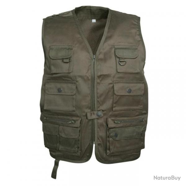 Gilet Reporter Enfant - Percussion Kaki 8A