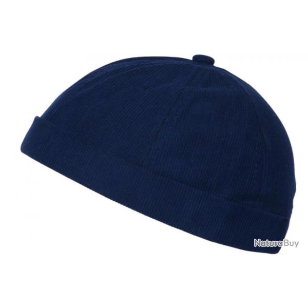 Bonnet Docker Bleu Marine Velours Look Marin Miki Kerouak Taille unique Bleu