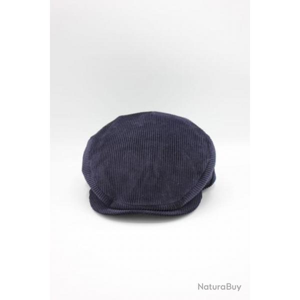 Casquette plate en velours ctel Bleu-fonc ( 05 )