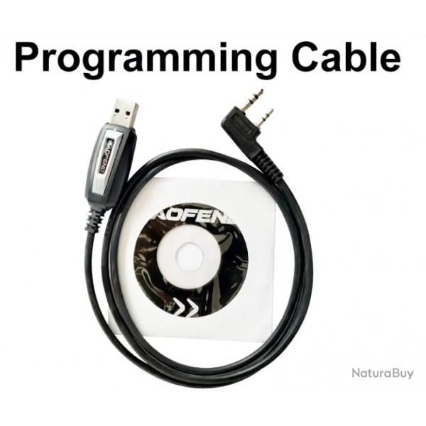 Cble de programmation USB pour  Radios bidirectionnelles Baofeng