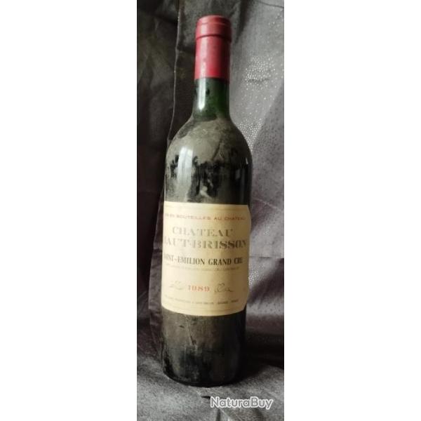 FAUTE DE CAVE ACTUELLEMENT VDS :  CHTEAU HAUT BRISSON" SAINT MILION " 1989 . GRAND CRU.