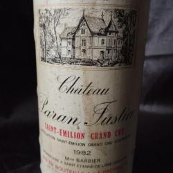 FAUTE DE CAVE ACTUELLEMENT VDS :  CHÂTEAU PARAN- JUSTICE" MME BARBIER -SAINT ÉMILION GRAND CRU 1982.