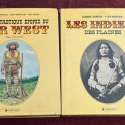 Lot de 2 Livres Les indiens des plaines et la fantastique épopée du far west