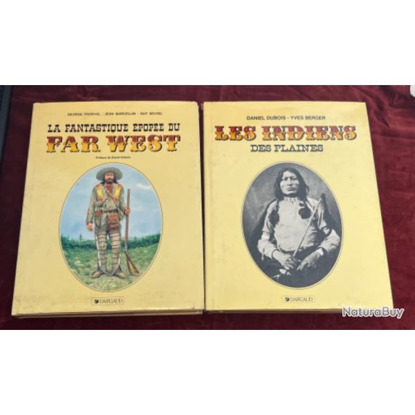 Lot de 2 Livres Les indiens des plaines et la fantastique pope du far west