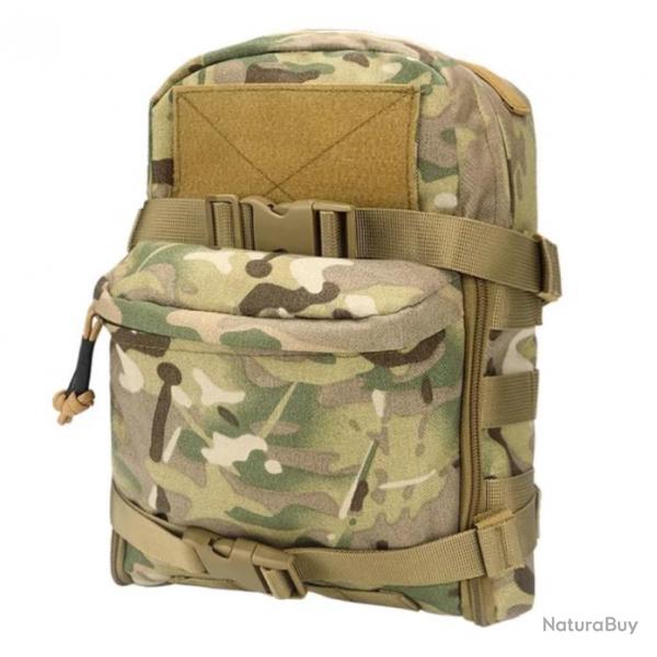 Sac  Dos Tactique d'Hydratation 2L Molle Chasse et Activits Extrieures Lger Rsistant Camouflage