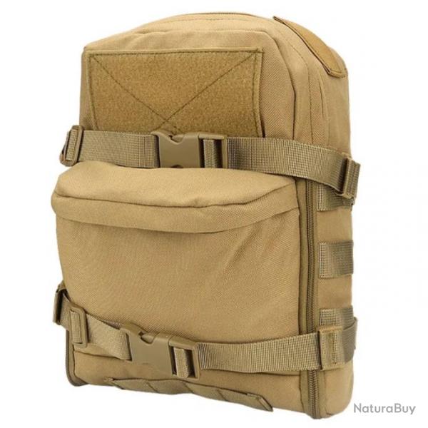 Sac  Dos Tactique d'Hydratation 2L Molle Chasse et Activits Extrieures Lger Rsistant Kaki Beige