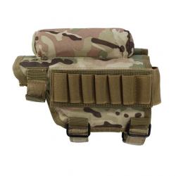 Repose-Joue Tactique avec Porte-Munitions pour Fusil - Chasse & Tir - Ambidextre CP