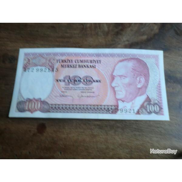 billet 100 lira  turquie  1970 / A 72992145