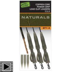 Montage Fox Edges Naturals Copper-Core Power Grip Lead Clip (par 3)