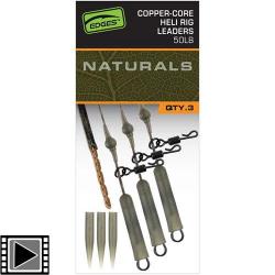 Montage Fox Edges Naturals Copper-Core Heli Clip (par 3)