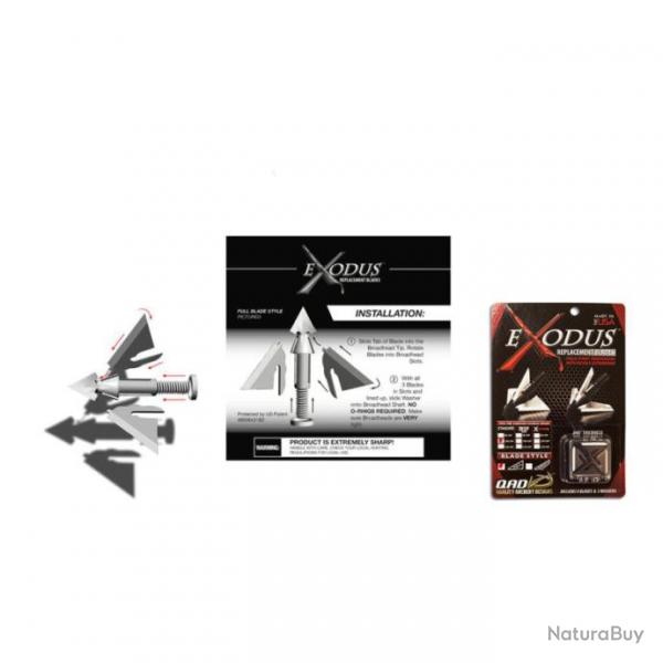 Lames de rechange pour pointes de chasse QAD Exodus Full blades 125 grains