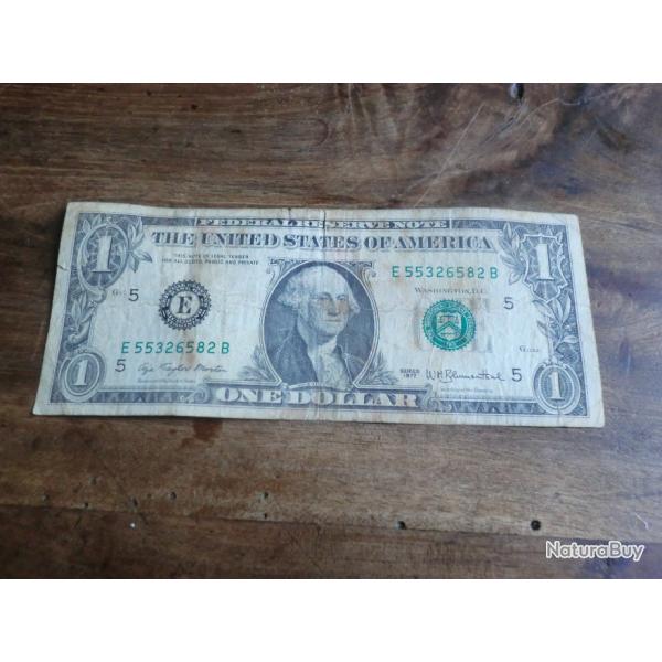 billet one dollar serie 1977 / E 55326582 B