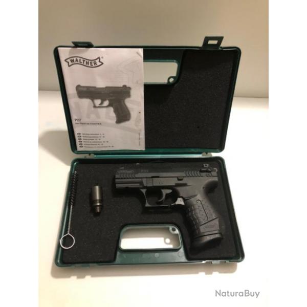 Pistolet d'alarme WALTHER P22  - Cal. 9mm PAK