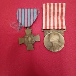 FRANCE WWI Croix du combattant et médaille 14/18