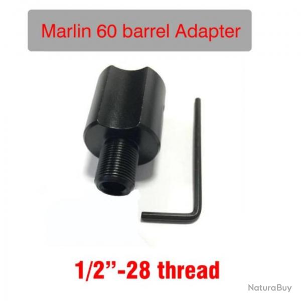 Adaptateur de filetage pour Marlin 60 filet 1/2-28 - Sans bague de protection