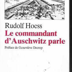 rudolf hoess le commandant d'auschwitz parle , déportation, solution finale ,