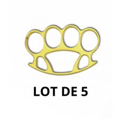 Poing américain laiton doré - Lot de 5