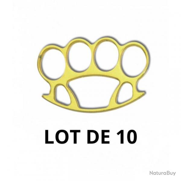 Poing amricain laiton dor - Lot de 10