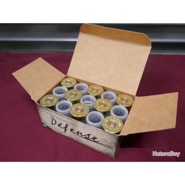 15 cartouches de defense JOCKER cal 12/50 a chevrotines 9 grains lastomere!
