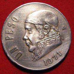 mexique 1 peso 1971 diametre 29mm  TTB